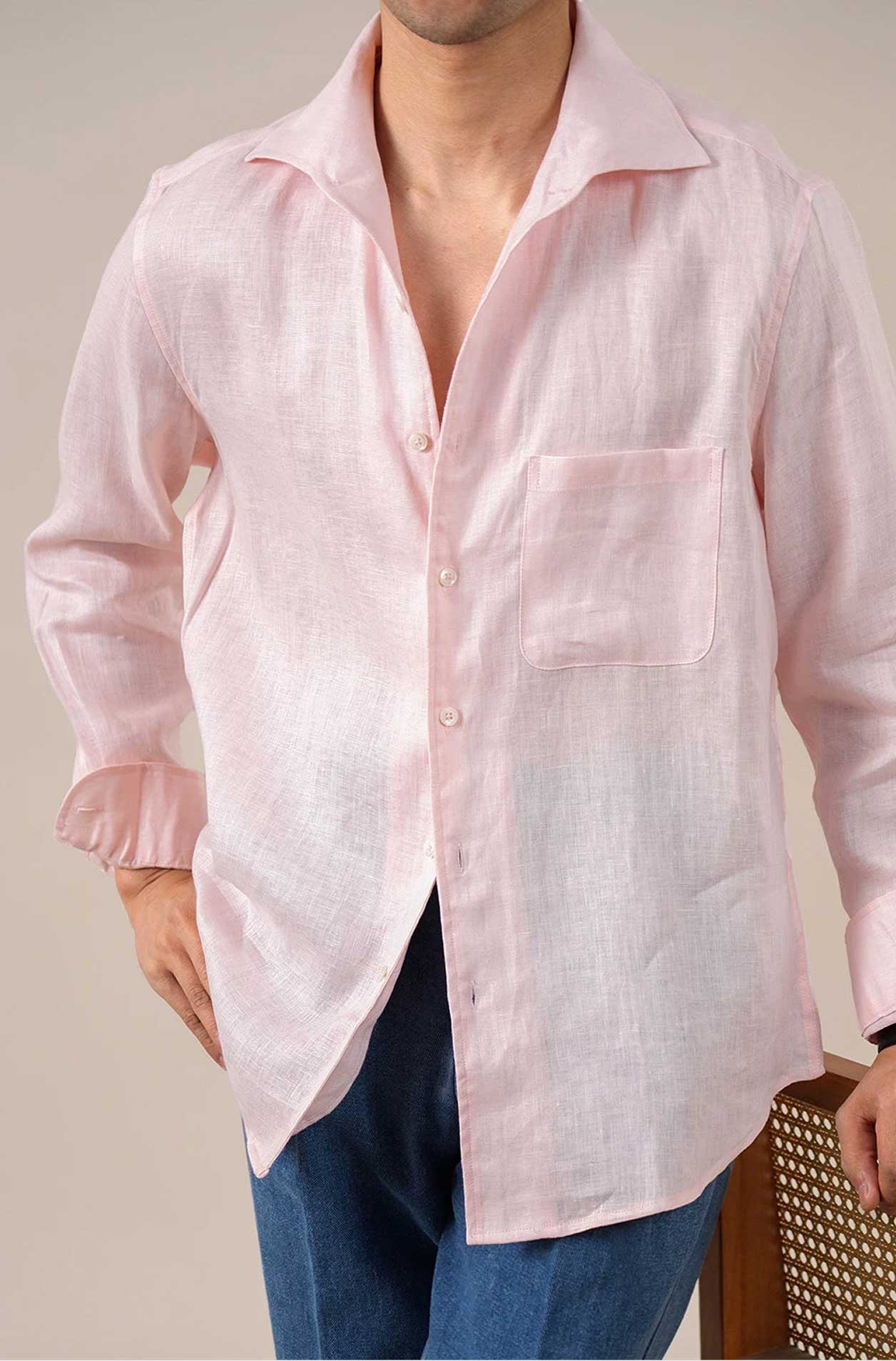 Men’s Long-Sleeve Linen Shirt BRABION