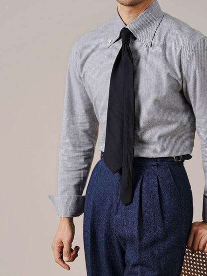 Men’s Italian-Style Point Collar Cotton Dress Shirt - BRABION