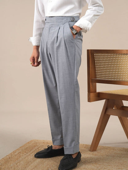 Men’s Italian Neapolitan Double-Pleat Dress Pants BRABION