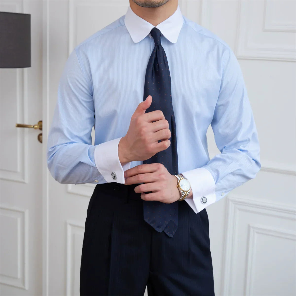 French Blue Cuff Shirt - BRABION