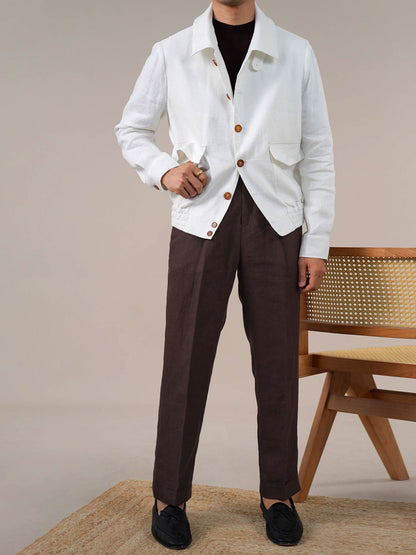 Men's Old Money Linen Jacket BRABION