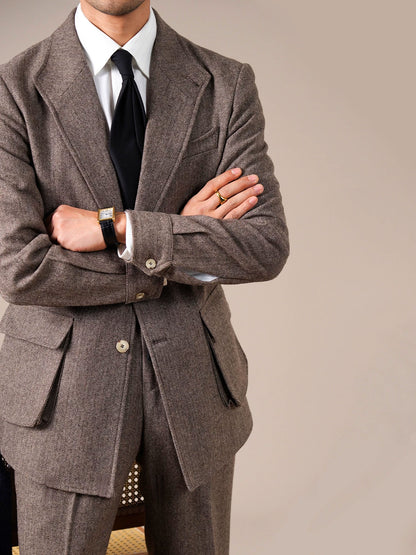 Men’s Spanish-Style Wool-Blend Jacket - BRABION