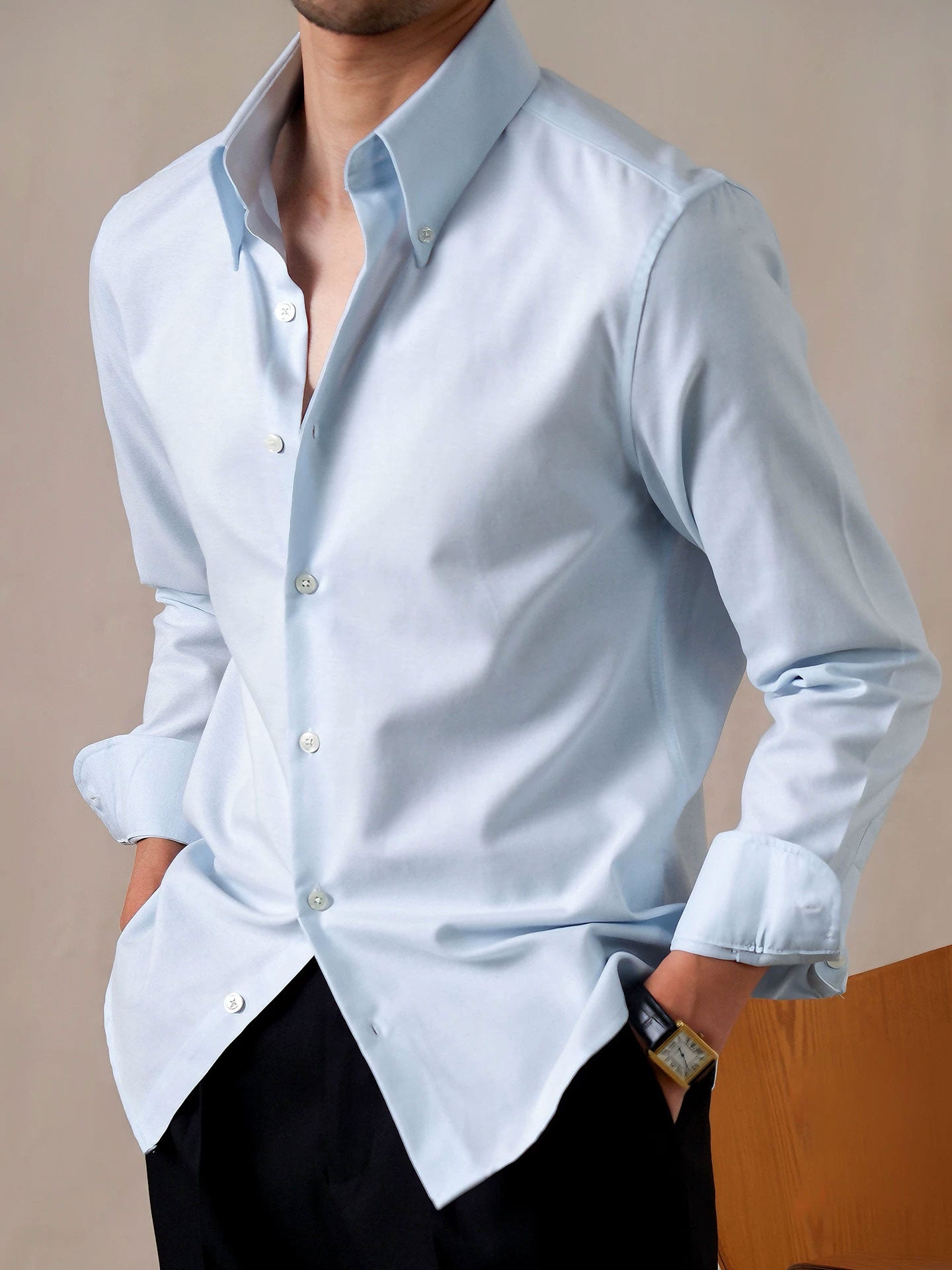 Men's Business Casual Windsor Collar Shirt - BRABION