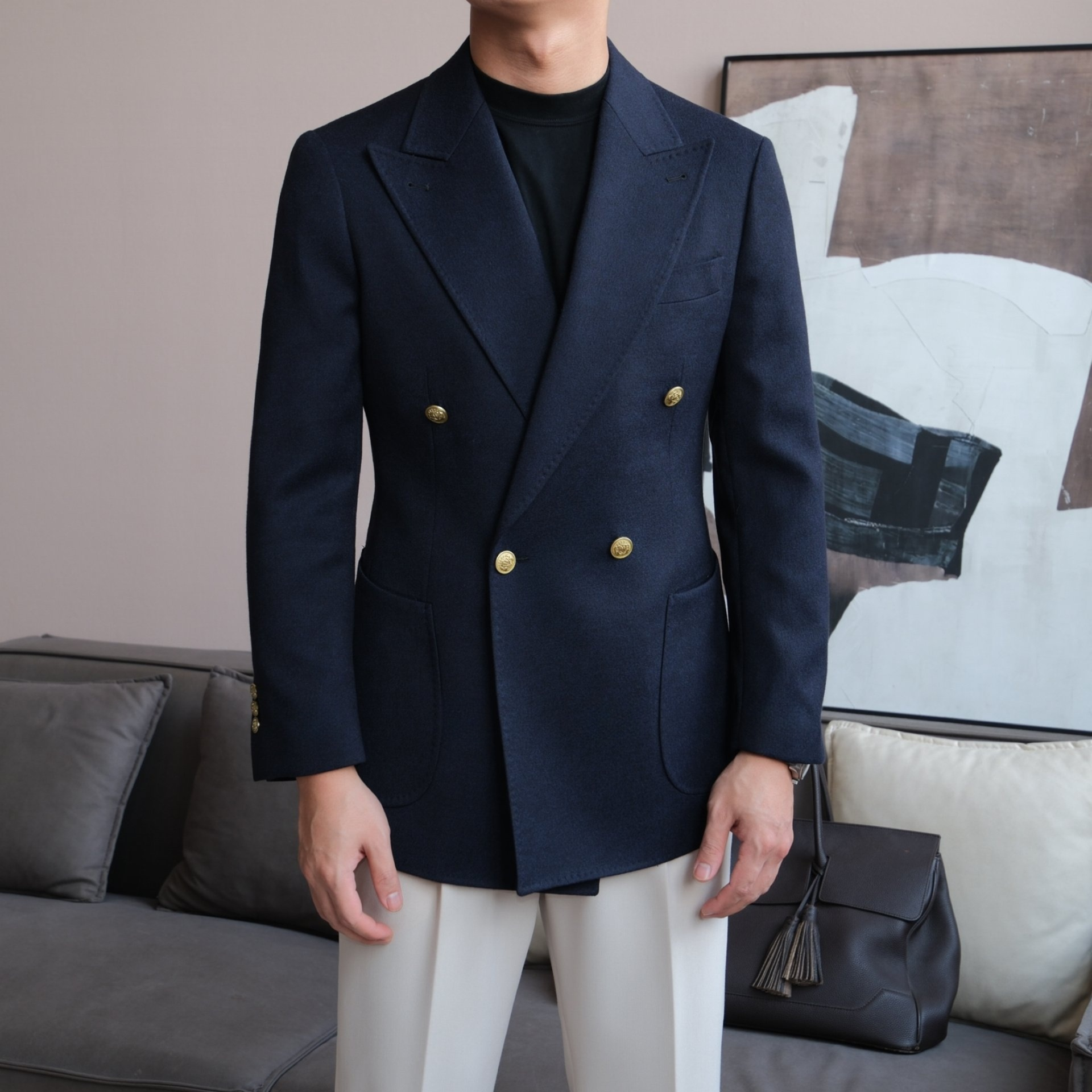Men’s Wrap Blazer with Half Lining - BRABION