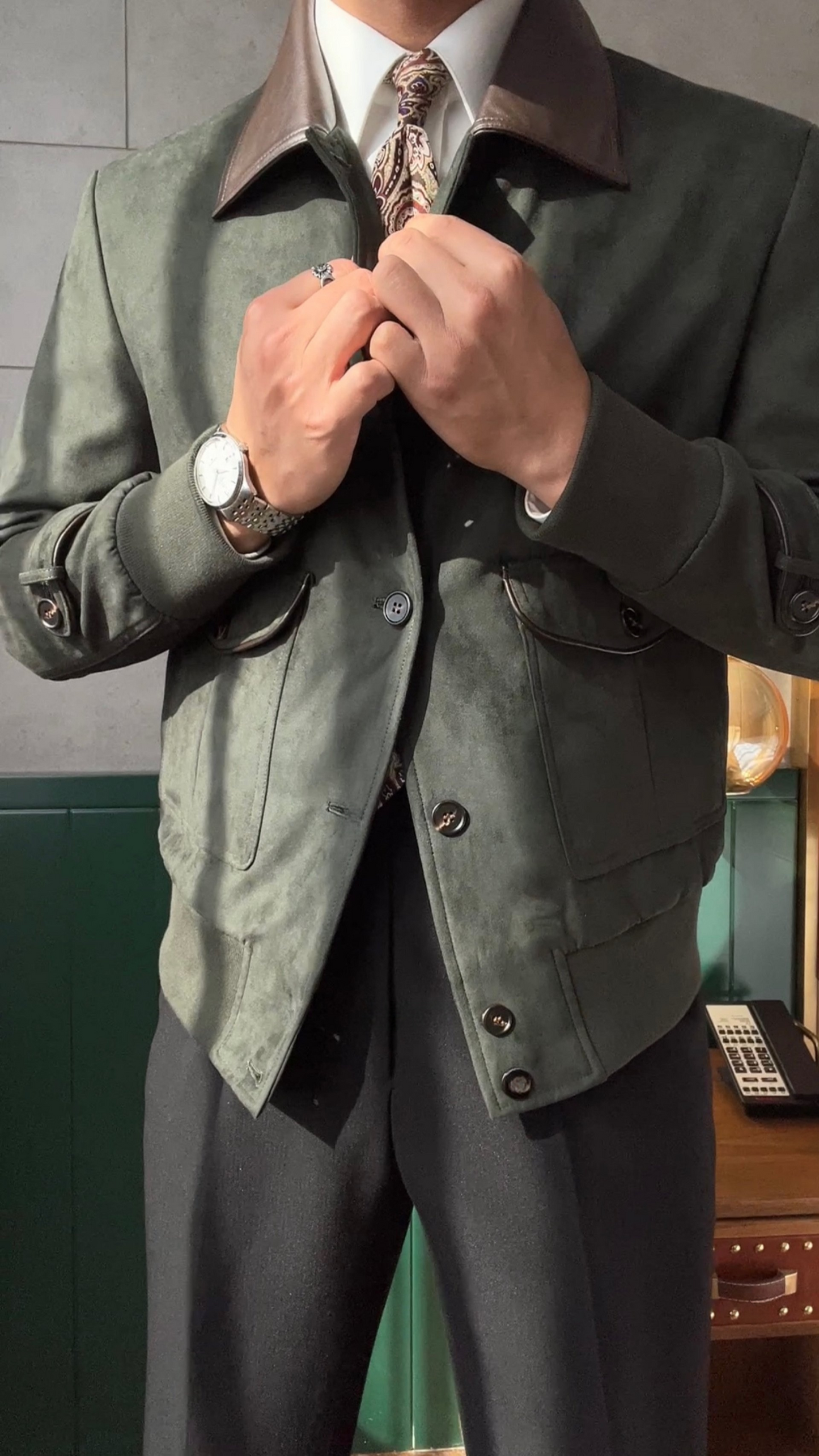 Men’s Slim Fit Retro Bomber Jacket - BRABION