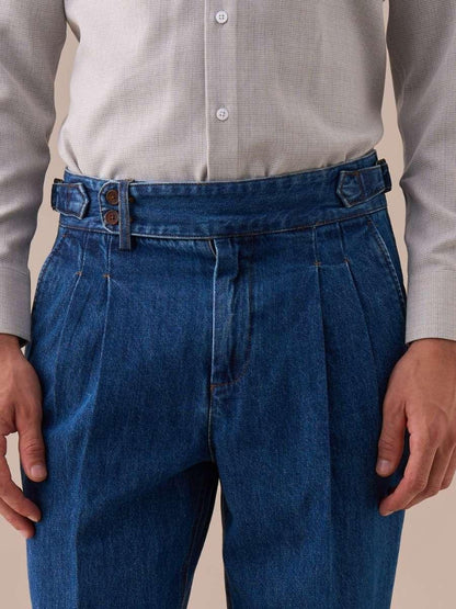 Isernia High Waisted Denim Pants - BRABION