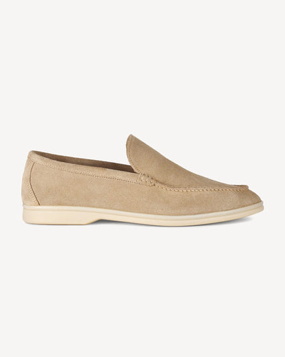 Brabion Unlined Capri Suede Loafer – Beige - BRABION