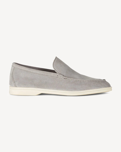 Brabion Unlined Capri Suede Loafer – Light Grey - BRABION