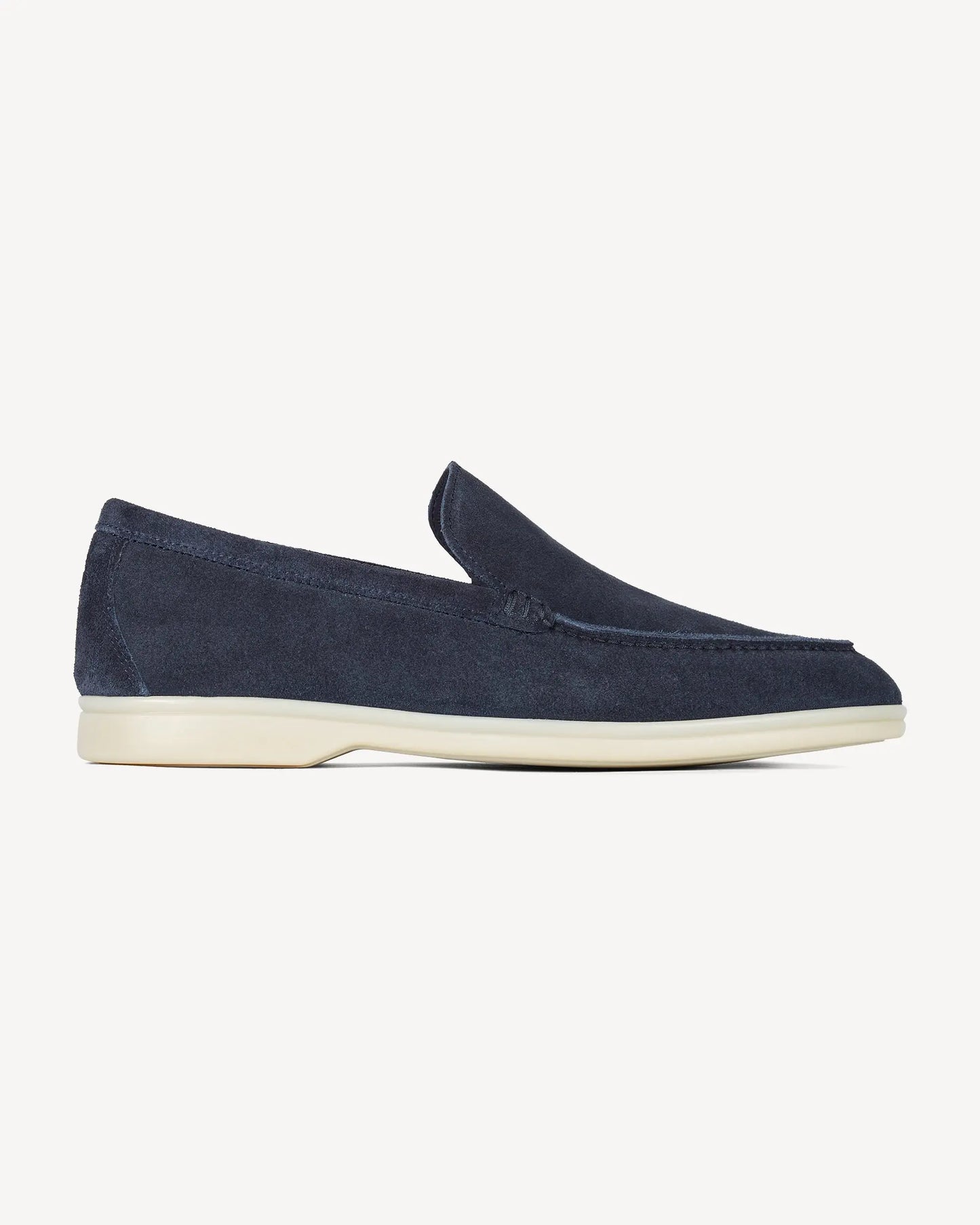 Brabion Unlined Capri Suede Loafer – Navy - BRABION