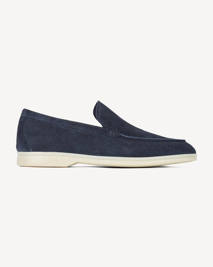 Brabion Unlined Capri Suede Loafer – Navy - BRABION