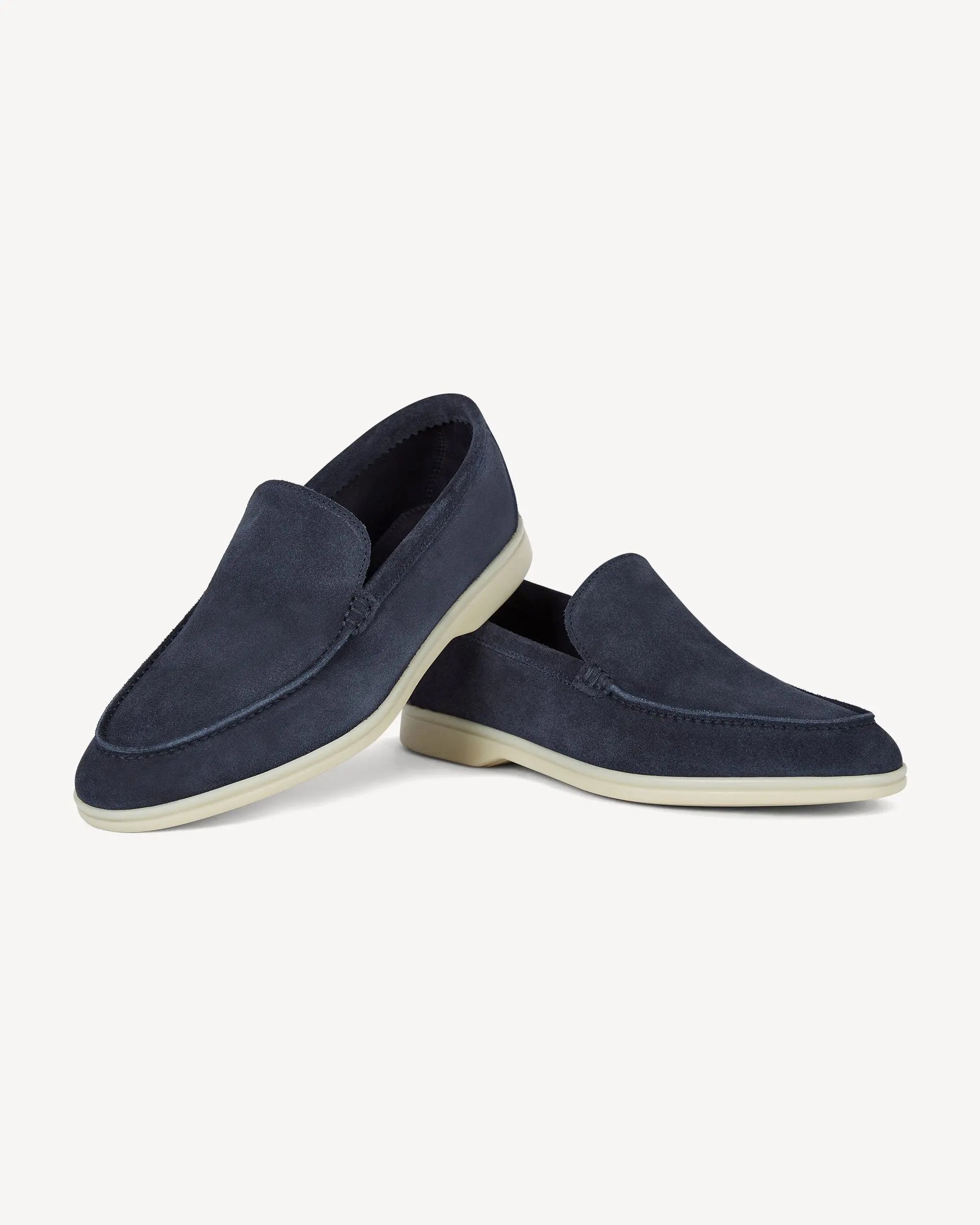 Brabion Unlined Capri Suede Loafer – Navy - BRABION