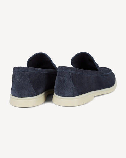 Brabion Unlined Capri Suede Loafer – Navy - BRABION