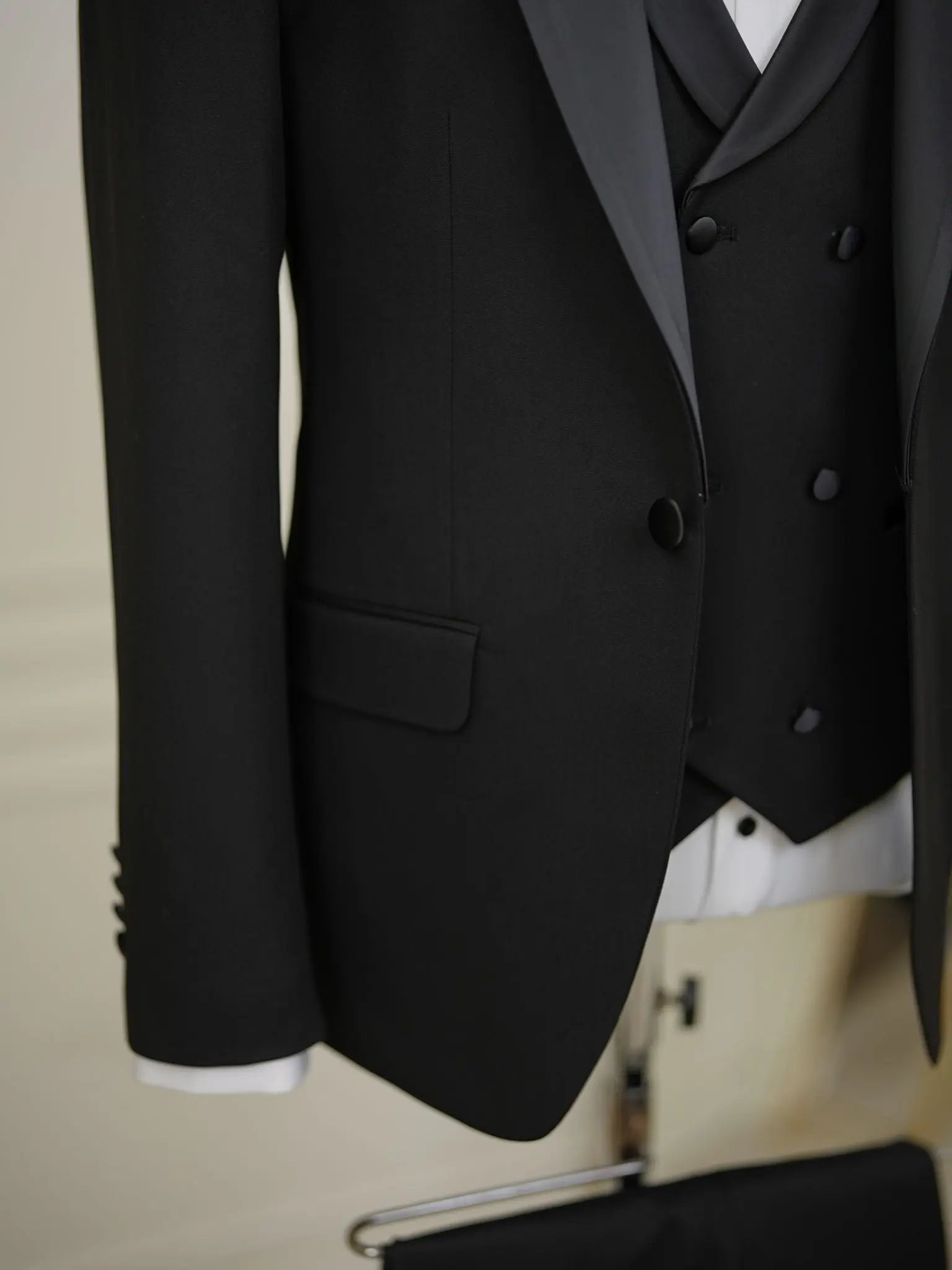 Brabion Elio Black Slim Fit Shawl Lapel Tuxedo - BRABION