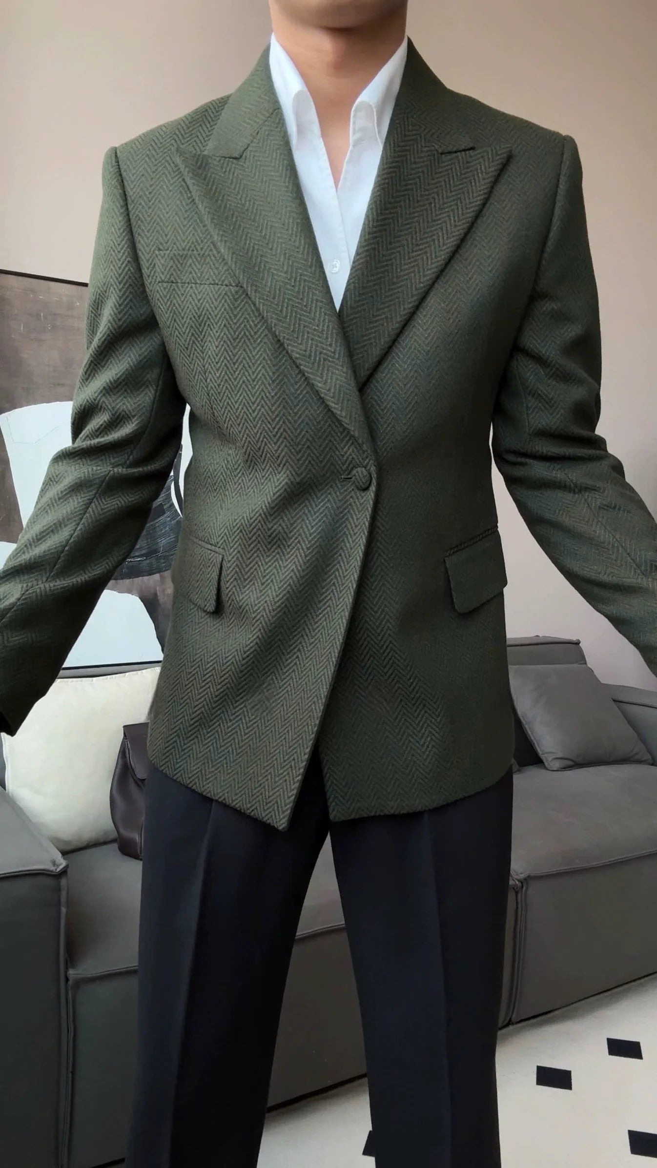 Men’s Cotswolds Herringbone Blazer - BRABION