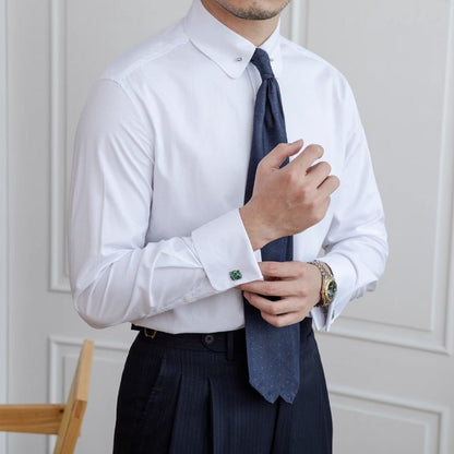 Short Collar Shirt with Cufflinks - BRABION