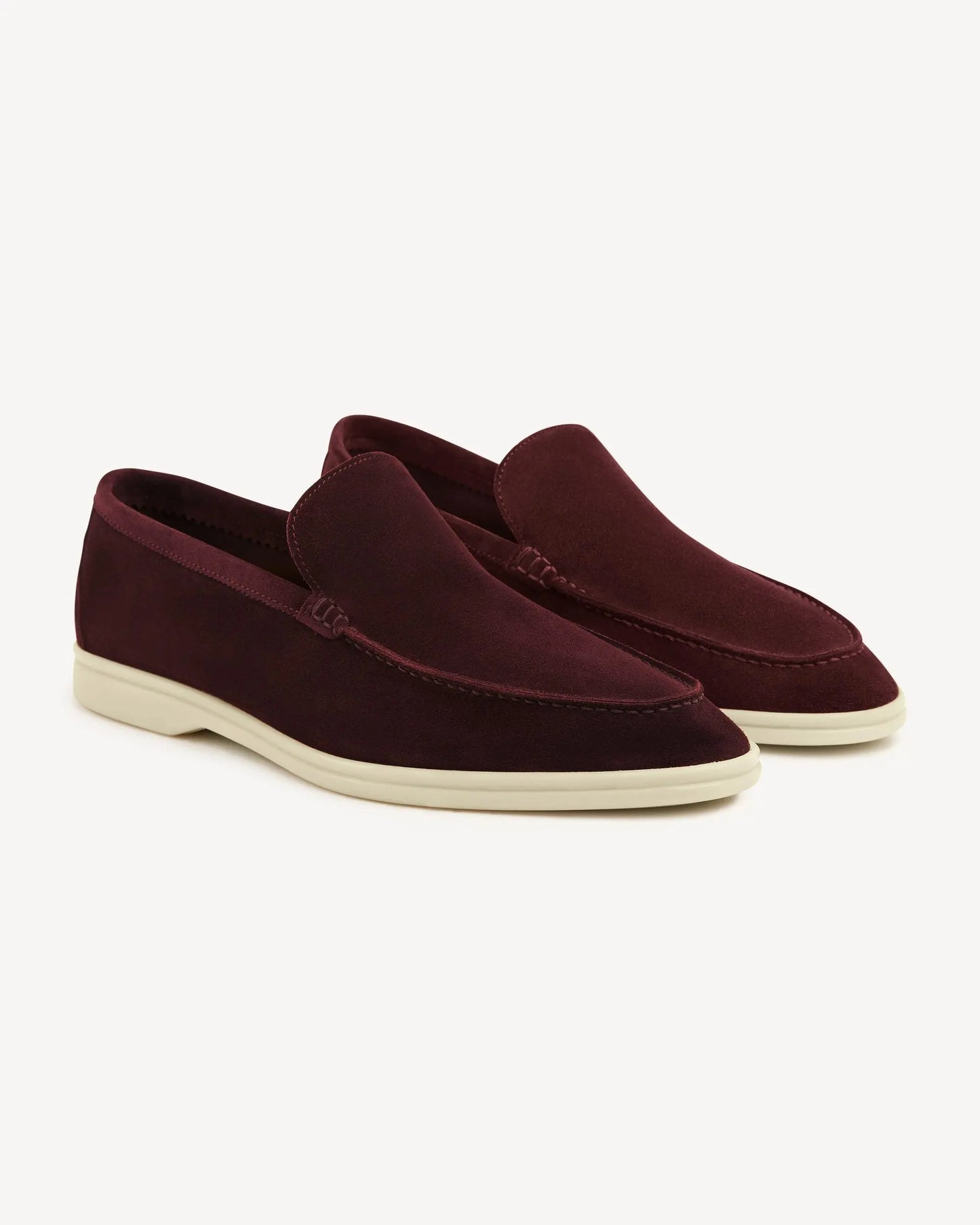 Brabion Unlined Capri Suede Loafer – Bordeaux - BRABION