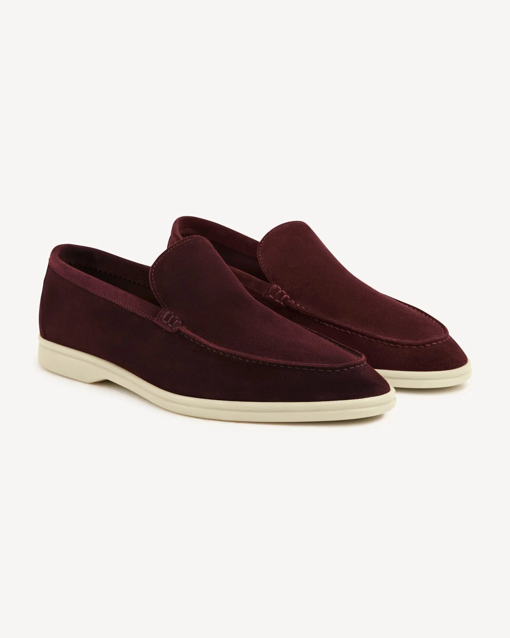 Brabion Unlined Capri Suede Loafer – Bordeaux - BRABION