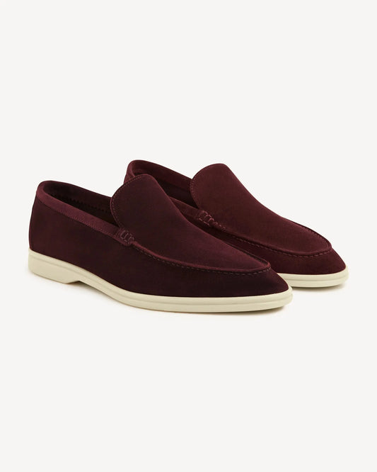 Brabion Unlined Capri Suede Loafer – Bordeaux - BRABION