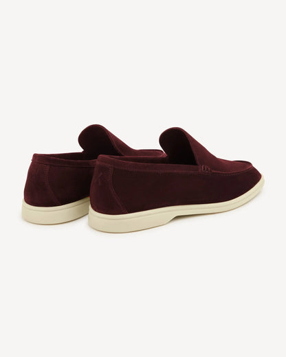 Brabion Unlined Capri Suede Loafer – Bordeaux - BRABION
