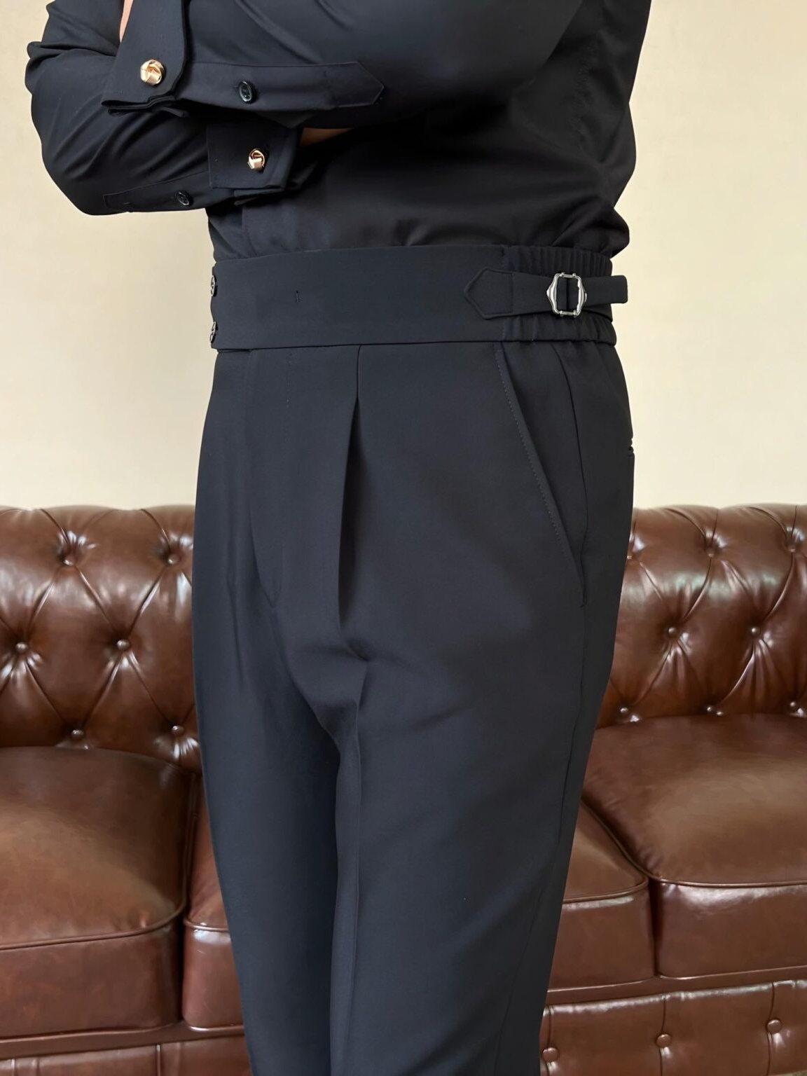 Sidetab Elastic Trousers - BRABION