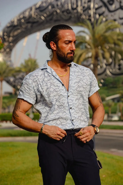 Brabion Vespo Collar Slim Fit Patterned Shirt - BRABION
