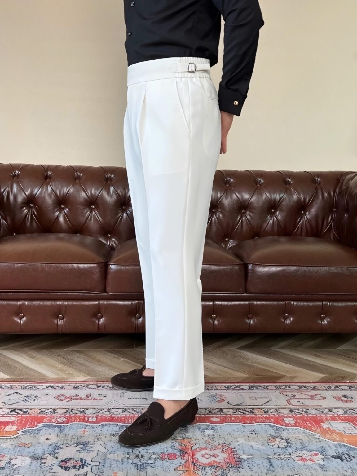 Sidetab Elastic Trousers - BRABION