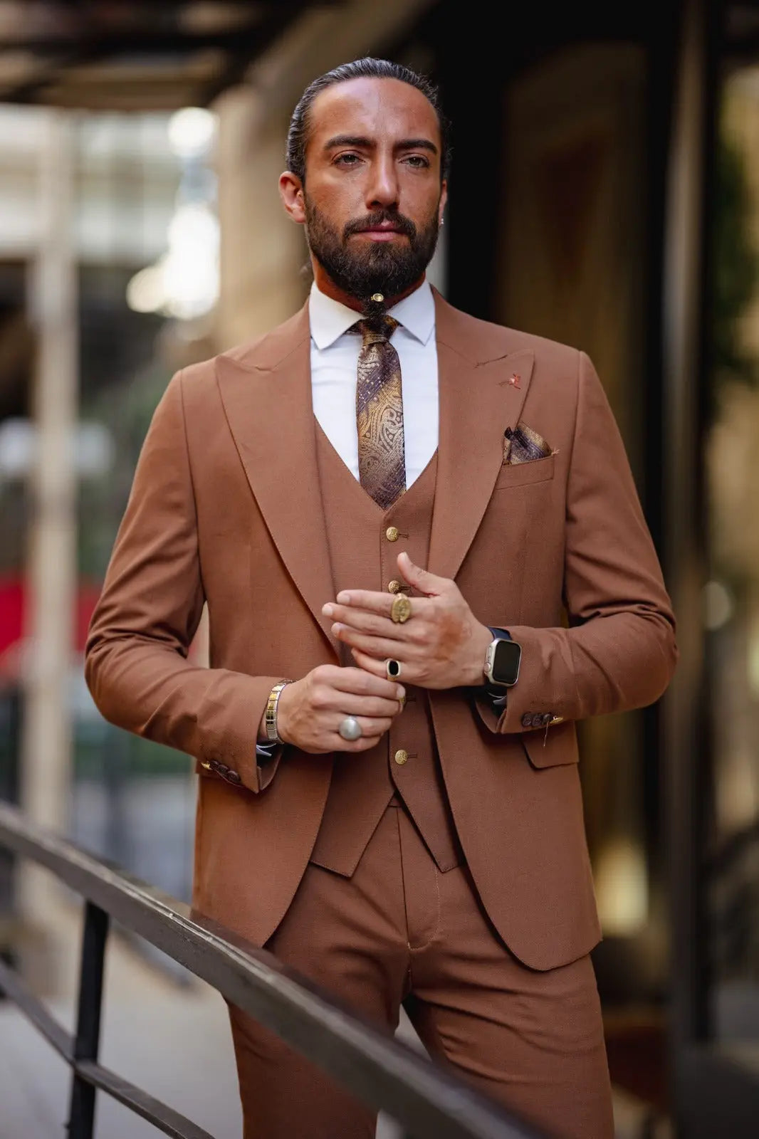 Vespo Tile Slim Fit Suit - Elevate Your Style brabion