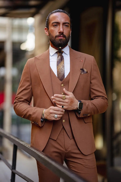 Vespo Tile Slim Fit Suit - Elevate Your Style brabion