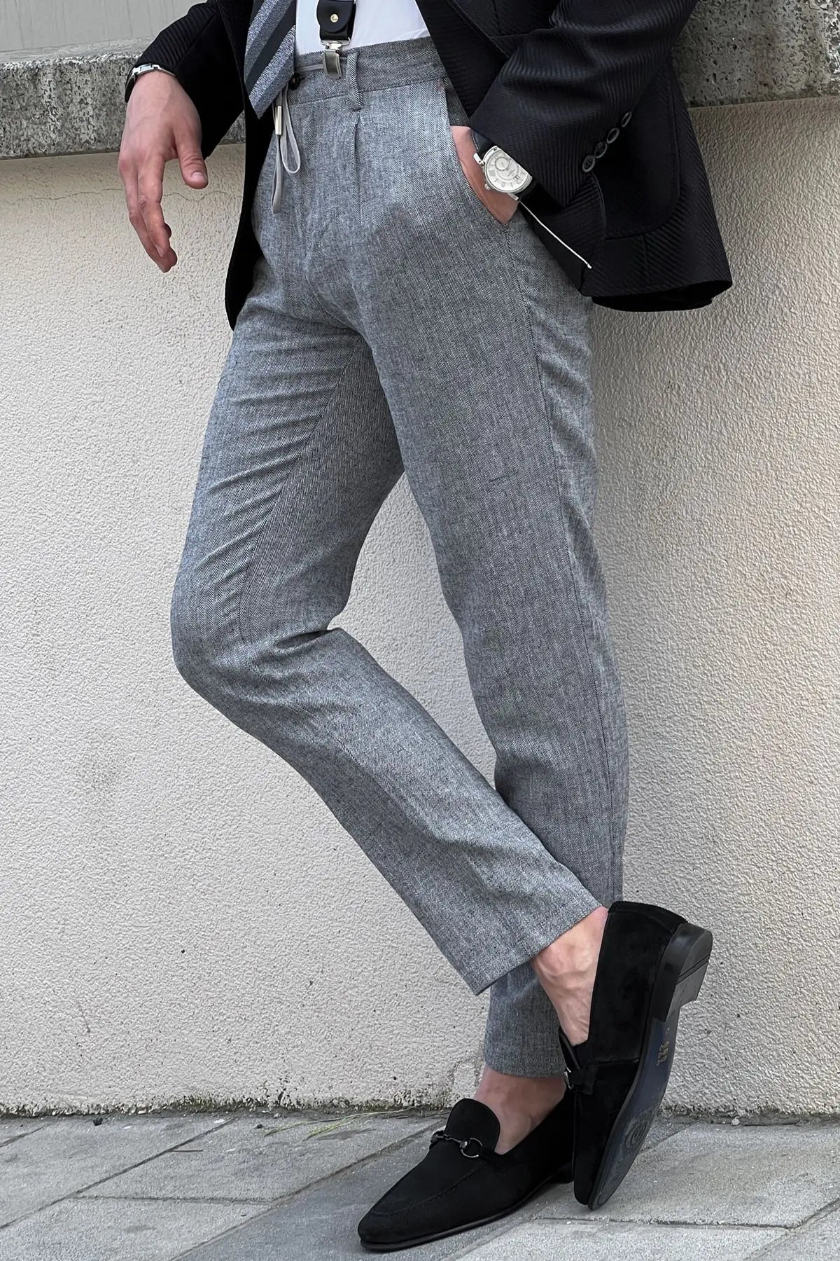 Daniel Gray Linen Pants - Slim Fit Excellence in Versatile Style - BRABION
