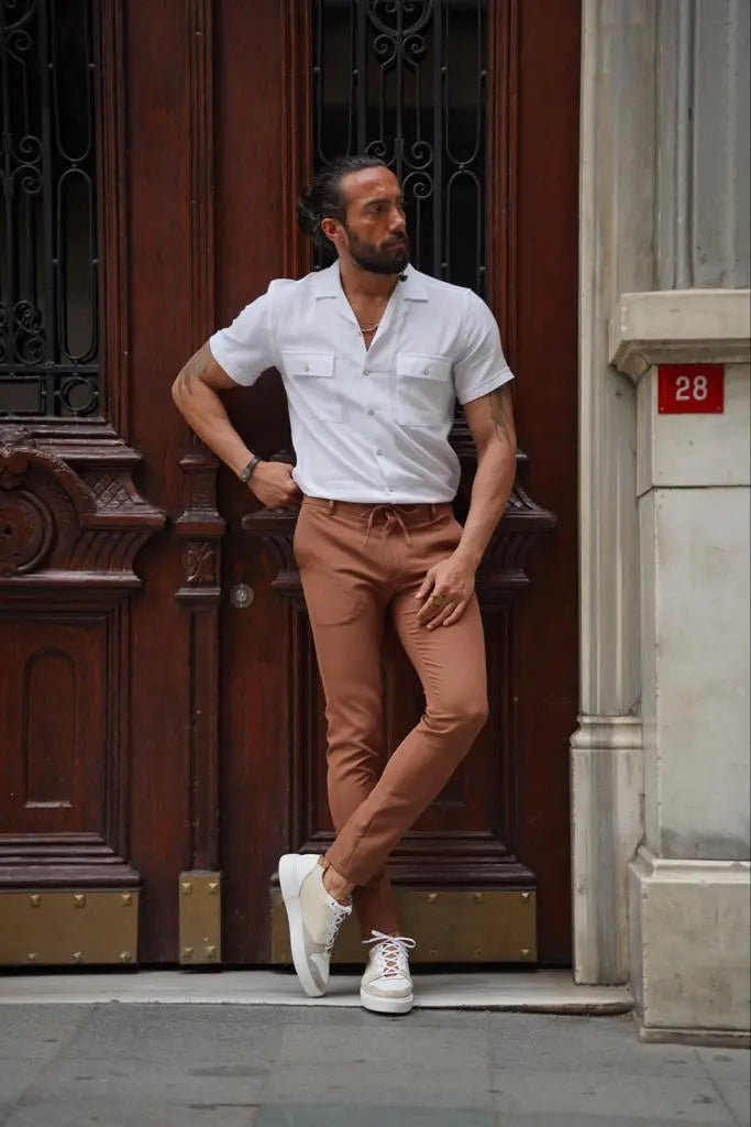 Brabion Evo White Double Pocket Short Sleeve Shirt - BRABION