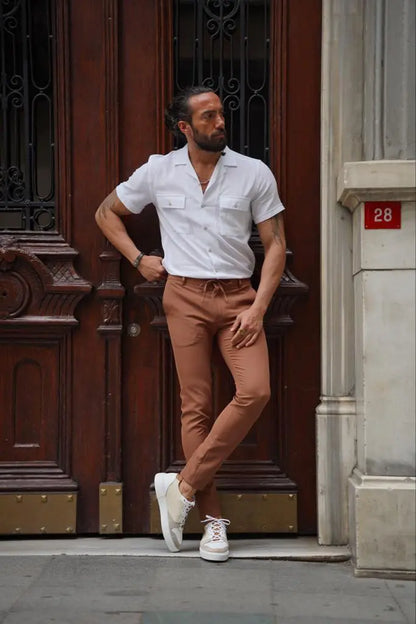Brabion Evo White Double Pocket Short Sleeve Shirt - BRABION