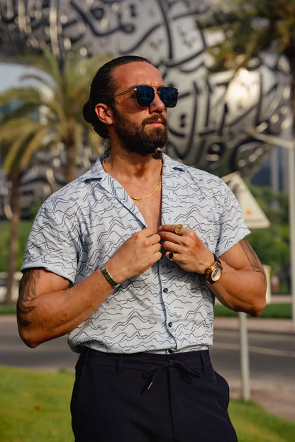 Brabion Vespo Collar Slim Fit Patterned Shirt - BRABION