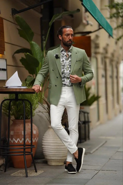 Evo Green Slim Fit Combination Suit for Every Occasion brabion