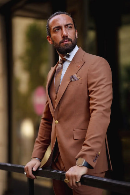 Vespo Tile Slim Fit Suit - Elevate Your Style brabion