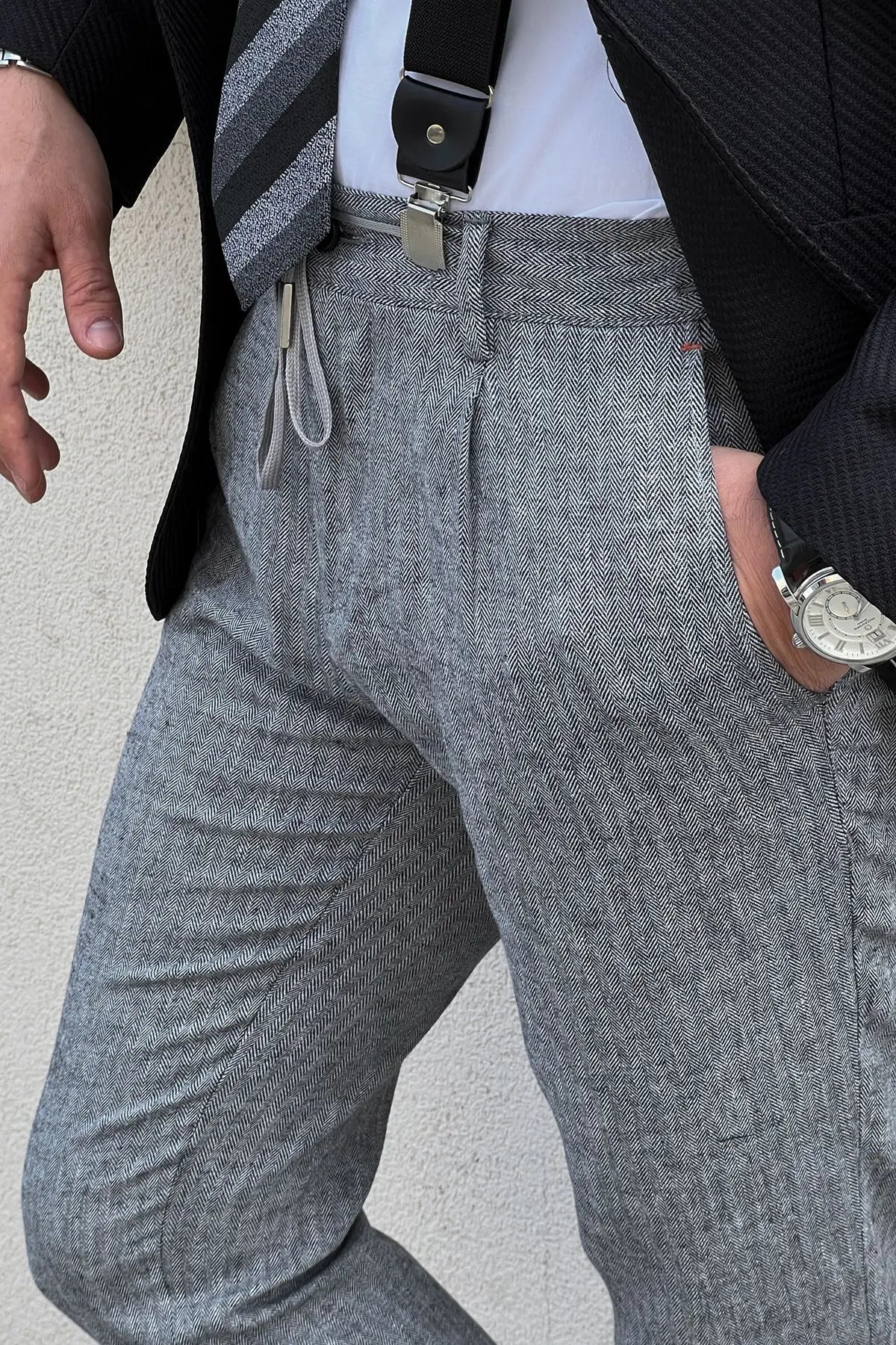 Daniel Gray Linen Pants - Slim Fit Excellence in Versatile Style - BRABION