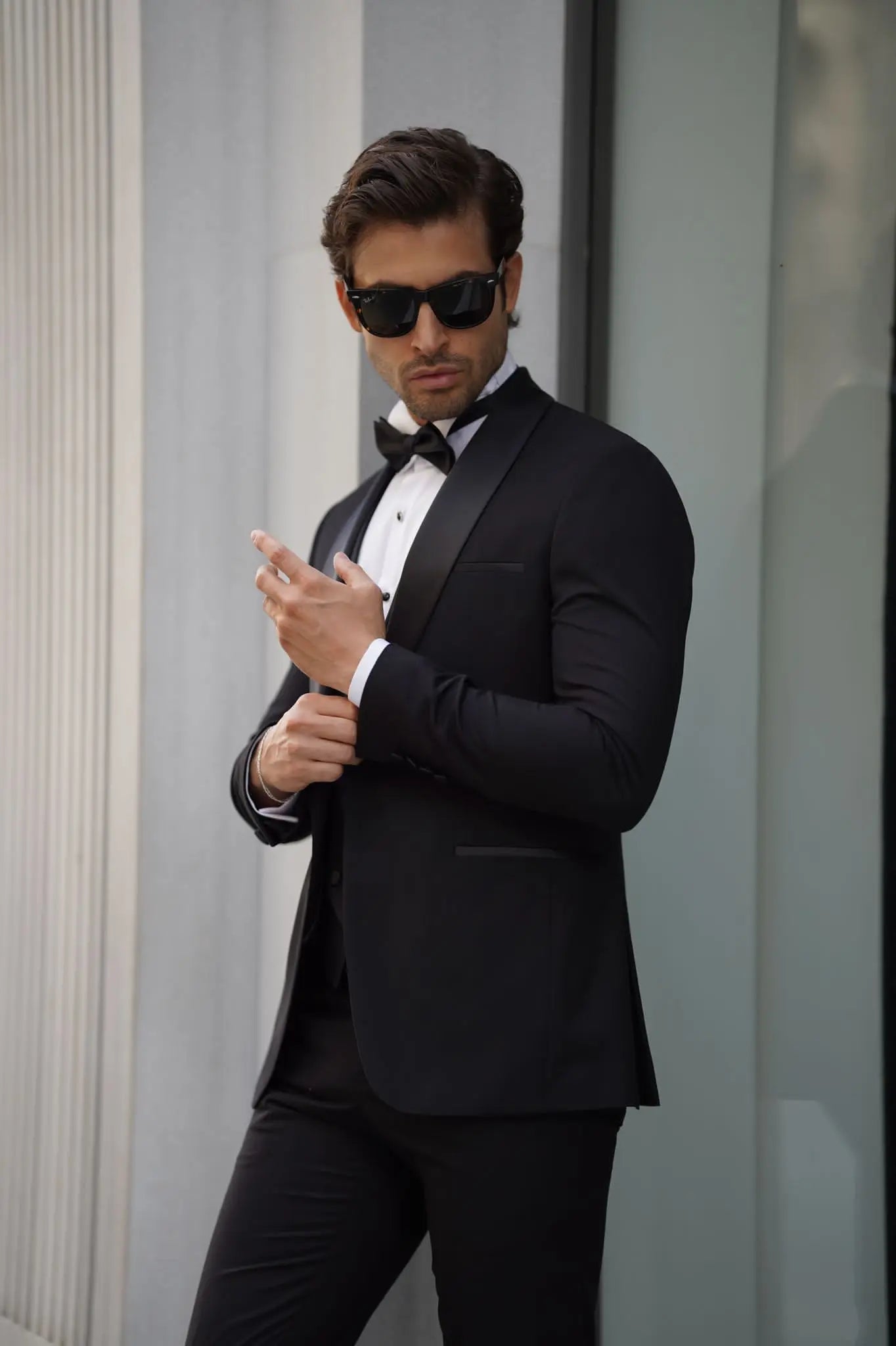 Daniel Slim-fit Shawl Collar Black Tuxedo - Elevate Your Formal Style - BRABION