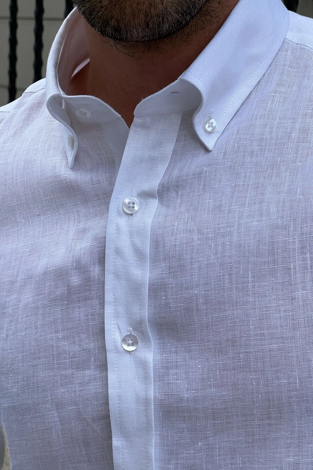 Brabion Daniel White Linen Shirt - Slim Fit Elegance for Every Occasion - BRABION
