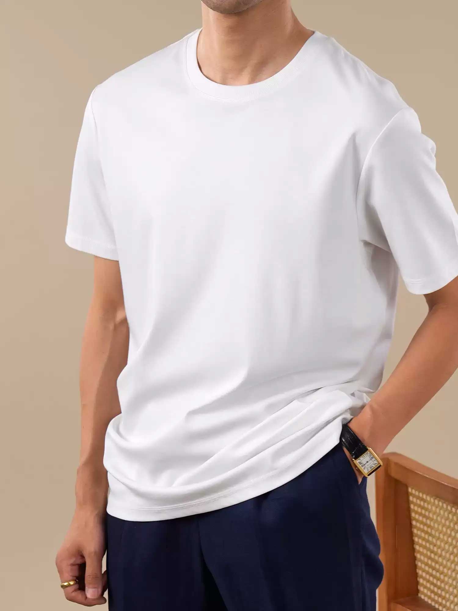 60s Cotton Blend Cool Feeling Short Sleeve T-Shirt For Men BRABION