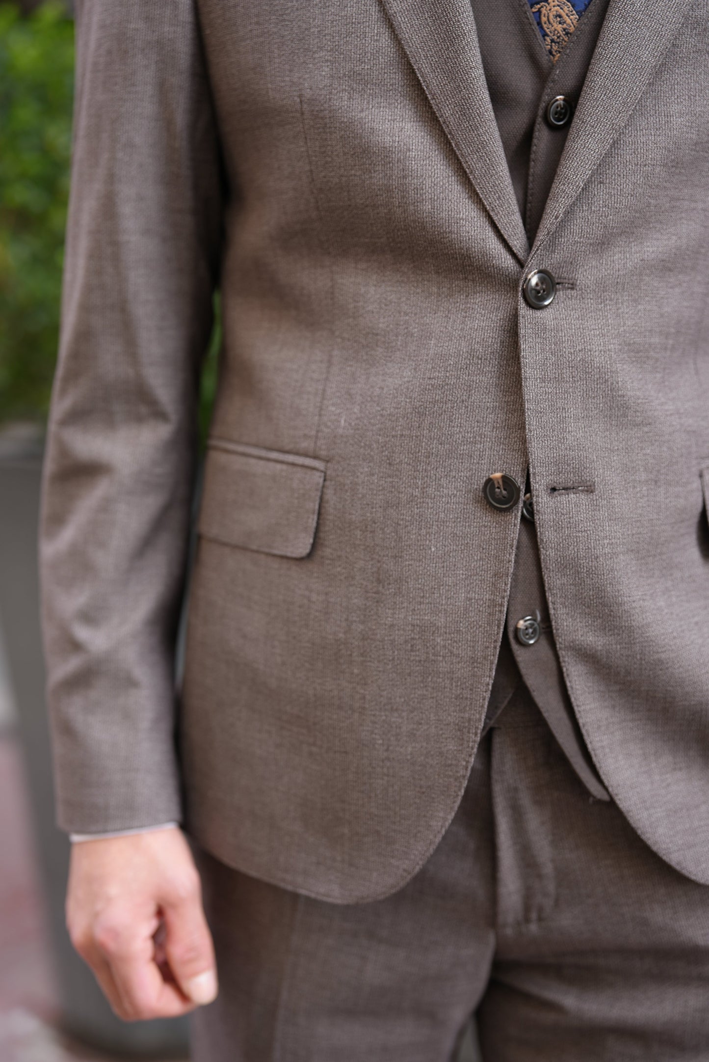 Bitter Brown Italian 3-Piece Suit - BRABION