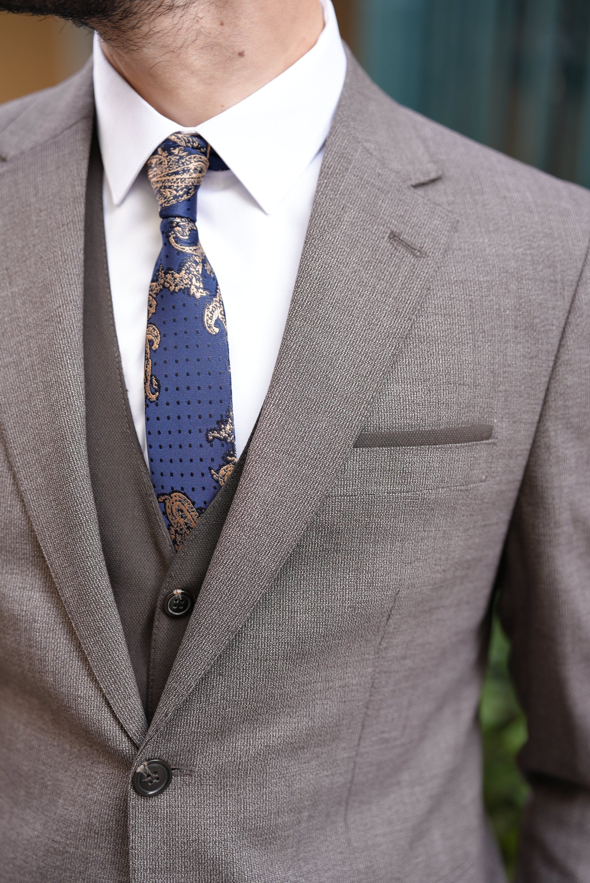 Bitter Brown Italian 3-Piece Suit - BRABION