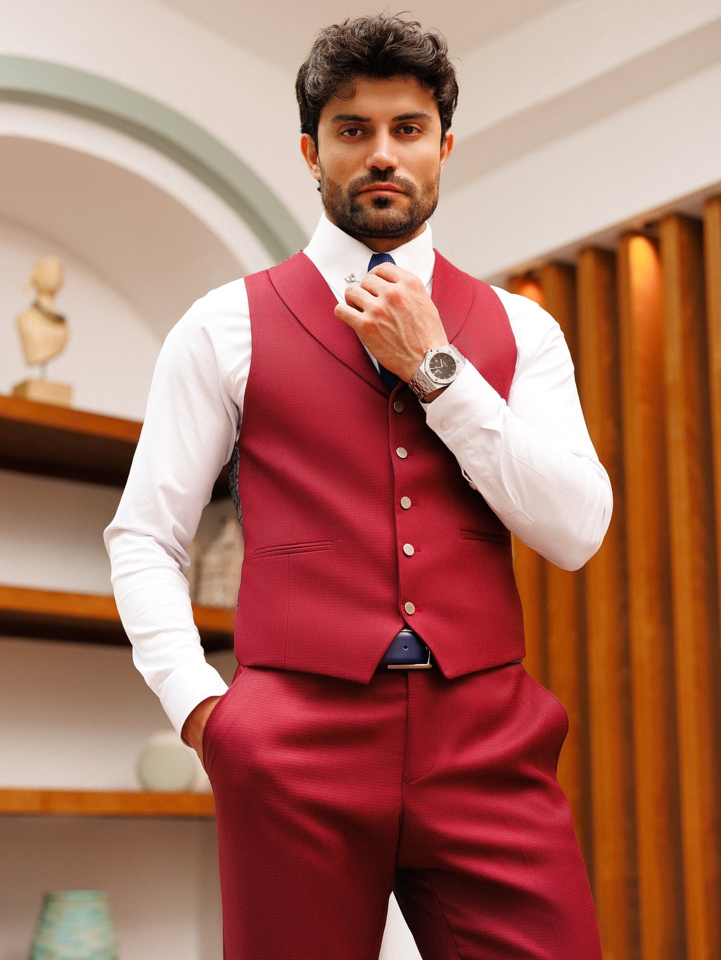 Bordeaux Slim-Fit Suit 3-Piece VIOSSI