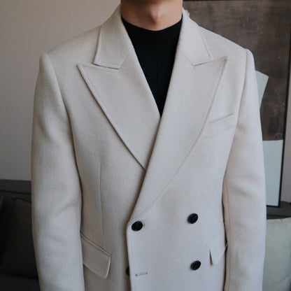 Chesterfield Wool Double-Breasted Overcoat - BRABION