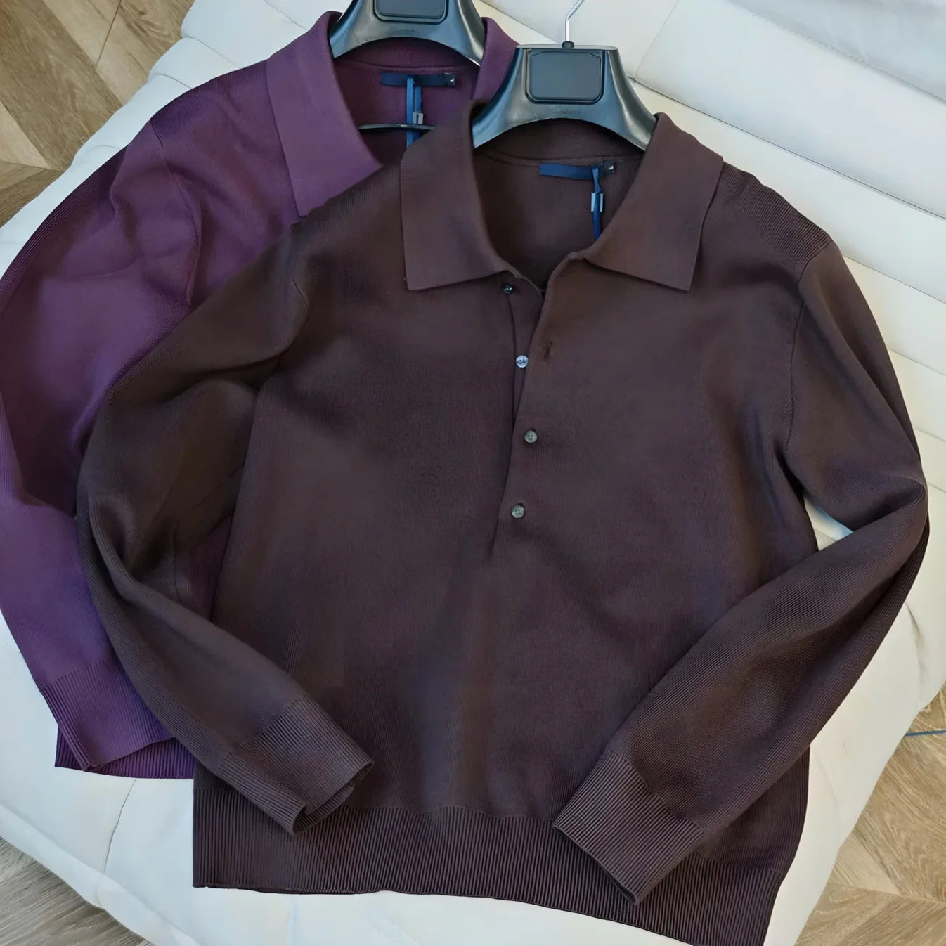 Men's Textured Knit Polo - BRABION