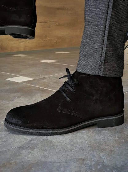 Anchorage Black Suede Chukka Boots - Sophisticated Comfort for Every Occasion - BRABION