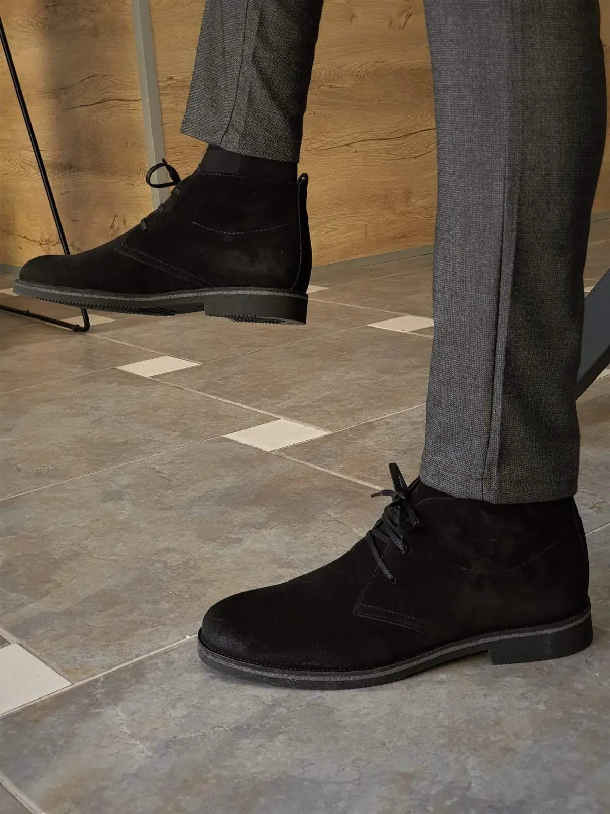 Anchorage Black Suede Chukka Boots - Sophisticated Comfort for Every Occasion - BRABION
