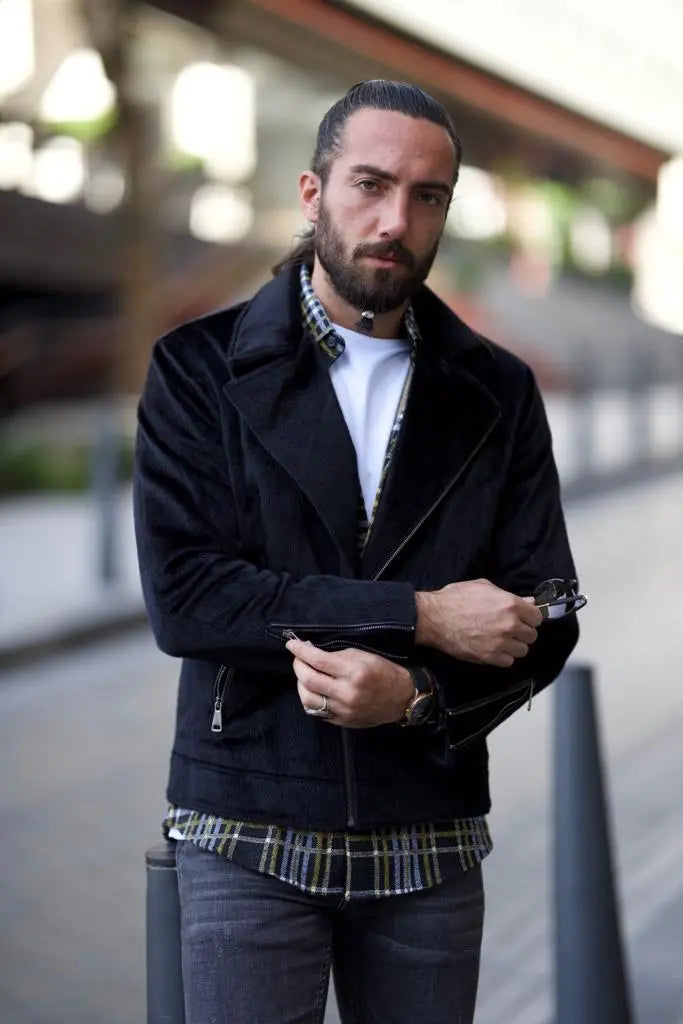 Empire Black Suede Bomber Jacket: The Ultimate Blend of Style and Comfort - BRABION