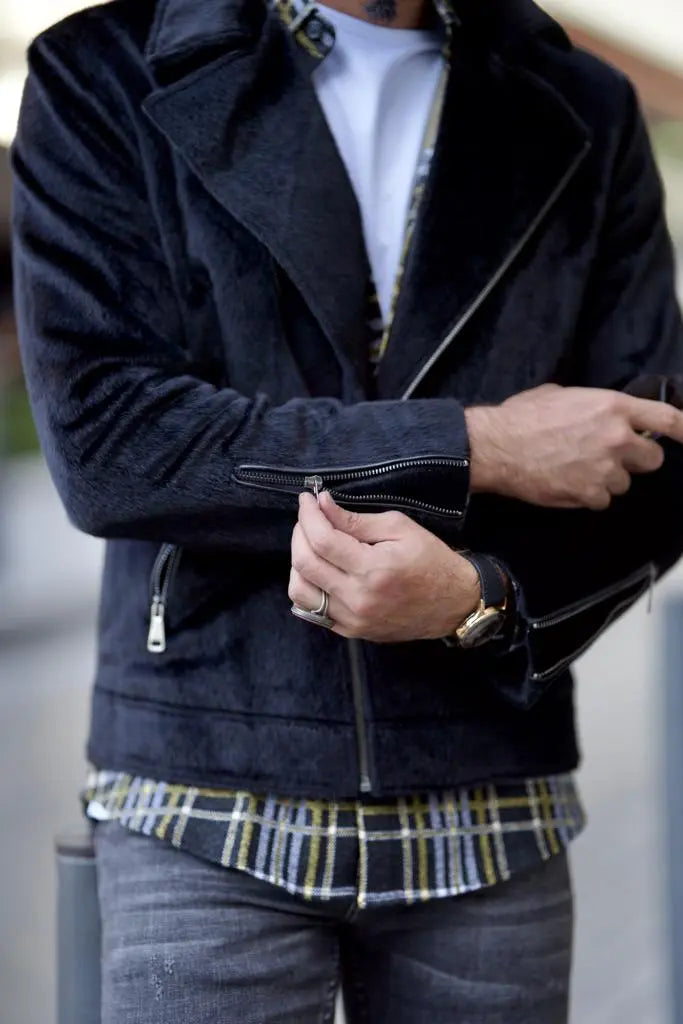 Empire Black Suede Bomber Jacket: The Ultimate Blend of Style and Comfort - BRABION