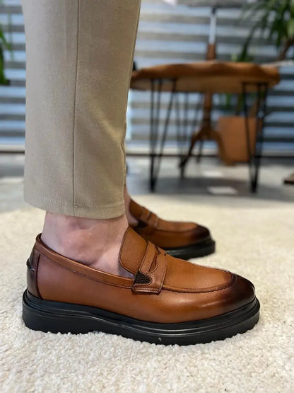 Empire Tan Loafers for Sophisticated Style - BRABION