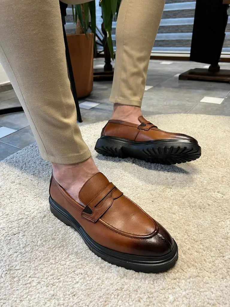 Empire Tan Loafers for Sophisticated Style - BRABION