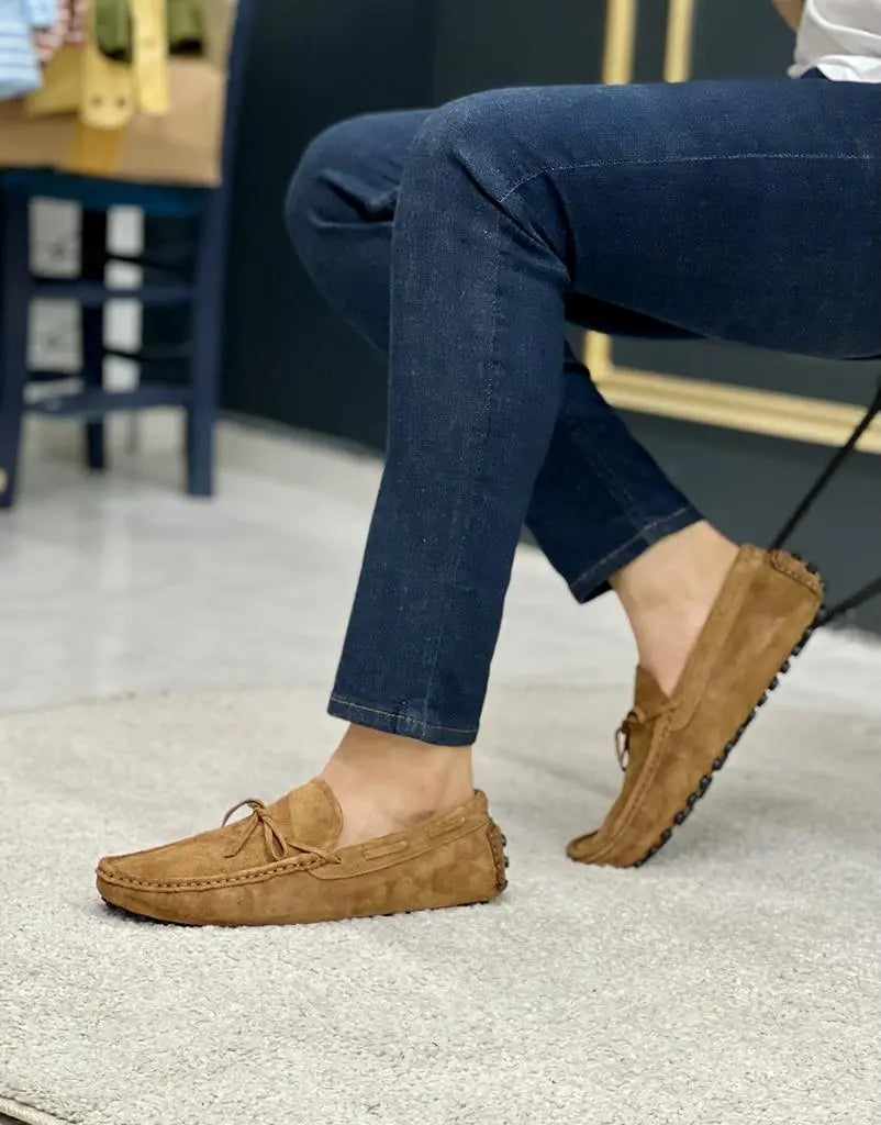 Lawson Brown Suede Loafers - Elegant Comfort for Every Occasion - BRABION